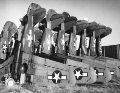 Post World War II Fighter boneyard at Walnut Ridge Army Air Field in Arkansas