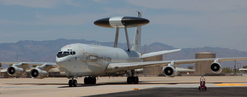 NATO E-3C AWACS aircraft LX-N 90449 arriving at AMARG at Davis-Monthan AFB