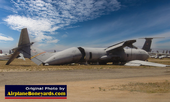 C-141 Starlifter being recliamed - former AETC aircraft from Altus AFB, S/N 67946