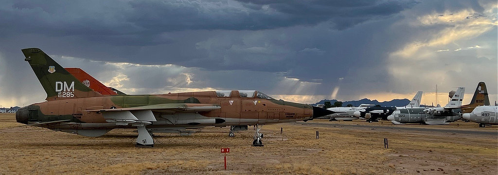 F-105G Thunderstreak, S/N 63-285, on display at Davis-Monthan AMARG's "Celebrity Row"