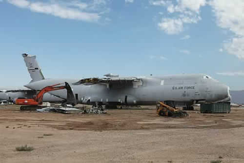 C-5A Galaxy reclamation at Davis-Monthan Air Force Base AMARG