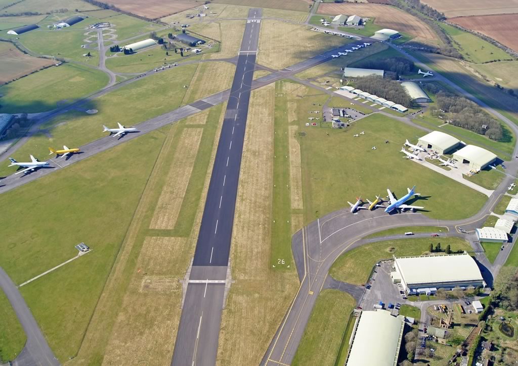 Aerial view of the Cotswold Airport