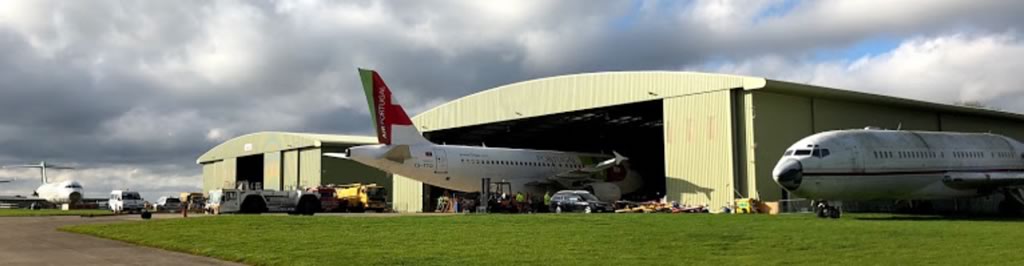 Hangars at the Cotswold Airport