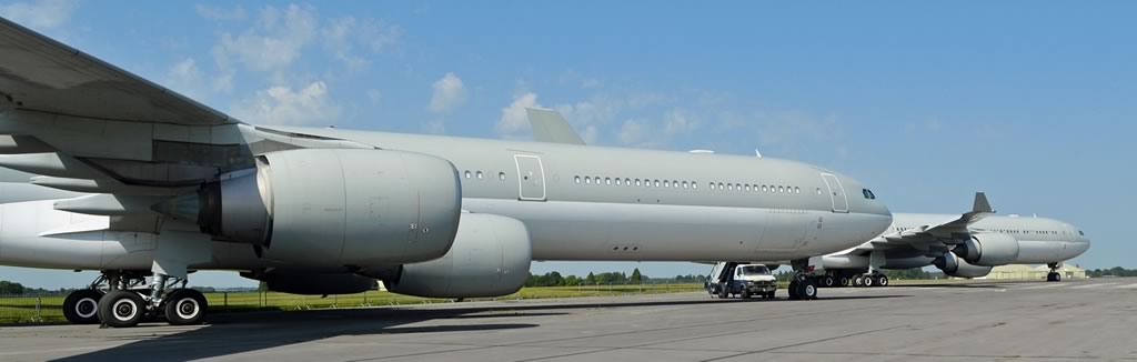 Airliners in storage at the Cotswold Airport 