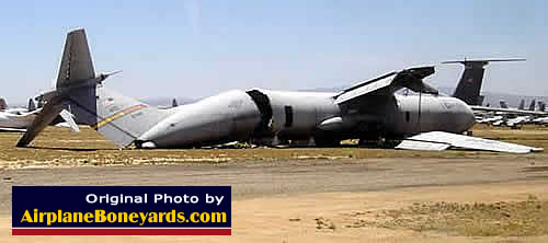 C-141 Starlifter being recliamed - former AETC aircraft from Altus AFB, S/N 67946