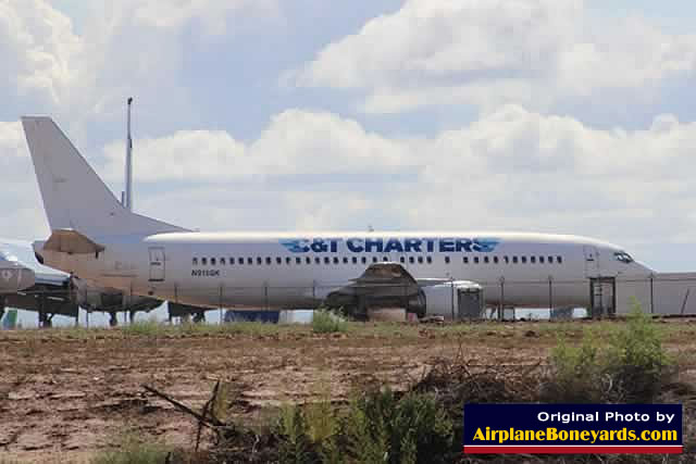 C&T Charters Boeing 737 parked at the Phoenix Goodyear Airport in Arizona