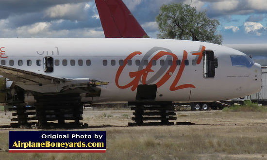Boeing 737-700, GOL Brazilian airlines, registration N320GL, undergoing salvage at the Pinal Airpark in Arizona