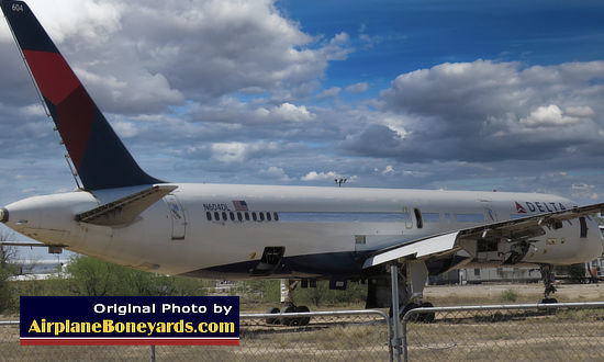 Delta Air Lines Boeing 757-232 N604DL being salvaged at the Pinal Airpark in Arizon