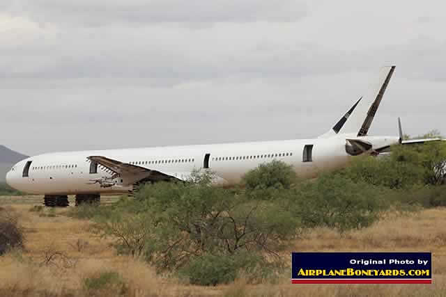 Airbus airliner being scrapped at the Pinal Airpark in Arizona (May 2015)