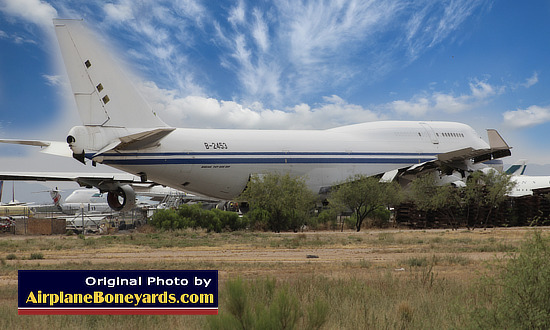 Boeing 747-400 BCF, B-2453, on the apron at the Pinal Airpark in Arizona