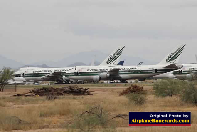 Evergreen International Boeing 747s at the Pinal Airpark in Arizona