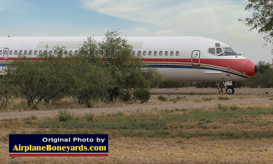 Ex China Eastern Airlines McDonnell Douglas MD-82 at the Pinal Airpark in Arizona