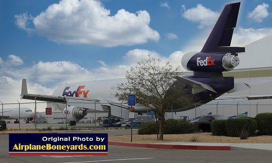 FedEx MD-11F parked at the Southern California Logistics Airport