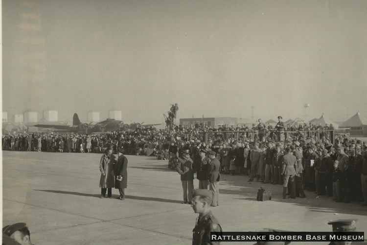 Ceremony at Pyote, with celestial navigation towers in background